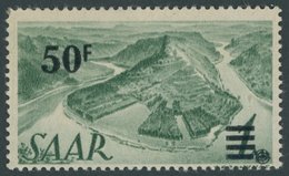 SAARLAND 238I *, 1947, 50 Fr. Auf 1 M. Urdruck, Falzrest, Pracht, Gepr. Arge Saar, Mi. 70.- - Altri & Non Classificati