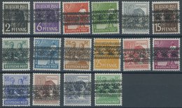 AMERIK. U. BRITISCHE ZONE 36-51IDD **, 1948, Bandaufdruck, Doppelaufdruck, Postfrischer Prachtsatz (16 Werte), Gepr. Sch - Other & Unclassified