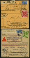 BUNDESREPUBLIK 137/8 BRIEF, 1954, 80 Und 90 Pf. Posthorn, Je Als Einzelfrankatur Auf Paketkarte, üblich Gezähnt Pracht - Altri & Non Classificati