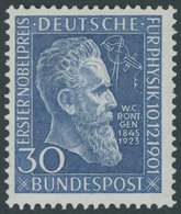 BUNDESREPUBLIK 147 **, 1951, 30 Pf. Röntgen, Postfrisch, Pracht, Mi. 80.- - Otros & Sin Clasificación