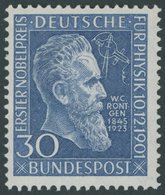 BUNDESREPUBLIK 147 **, 1951, 30 Pf. Röntgen, Postfrisch, Pracht, Mi. 80.- - Autres & Non Classés