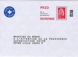 Pret A Poster Reponse PRIO (PAP) Médecins Du Monde Agr. 237906 - Marianne Yseult-Catelin - Prêts-à-poster:reply