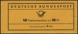 ZUSAMMENDRUCKE MH 6cb **, 1960, Markenheftchen Heuss Lumogen, Erstauflage, Mit Druckereizeichen 5 (nur Die Obere Hälfte  - Sonstige & Ohne Zuordnung