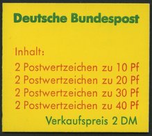 MARKENHEFTCHEN MH 20b **, 1974, Markenheftchen Unfallverhütung, 2. Deckelseite: Telefonansagedienste, Pracht, Mi. 65.- - Sonstige & Ohne Zuordnung