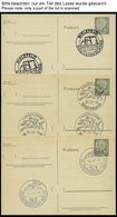 GANZSACHEN P 36 BRIEF, 1961, 8 Pf. Heuss Mit Postfachnummer Statt Postschließfachnummer, 9 Leer Gestempelte Karten Mit V - Collezioni