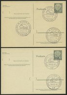 GANZSACHEN P 36 BRIEF, 1961, 8 Pf. Heuß Mit Postfachnummer Statt Postschließfachnummer, 2 Leer Gestempelte Karten Mit Ve - Sammlungen