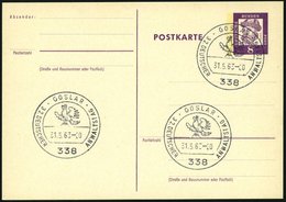 GANZSACHEN P 73 BRIEF, 1962, 8 Pf. Gutenberg, Postkarte In Grotesk-Schrift, Leer Gestempelt Mit Sonderstempel GOSLAR 32. - Collezioni