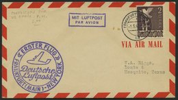 ERST-UND ERÖFFNUNGSFLÜGE 2297b BRIEF, 1.5.48, Frankfurt-New York, PAA, Prachtbrief - Storia Postale