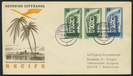 DEUTSCHE LUFTHANSA 146 BRIEF, 15.4.1957, Hamburg-Recife, Prachtbrief - Used Stamps