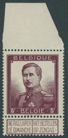 BELGIEN 99 **, 1912, 5 Fr. Lilabraun, Postfrisch, Pracht - Altri & Non Classificati