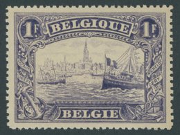 BELGIEN 125A **, 1915, 1 Fr. Hafen Antwerpen, Gezähnt A, Postfrisch, Pracht - Otros & Sin Clasificación