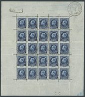 BELGIEN 165KB **, 1921, 50 C. Internationale Briefmarkenausstellung Im Bogen (25), übliche Ränder, Pracht - Altri & Non Classificati