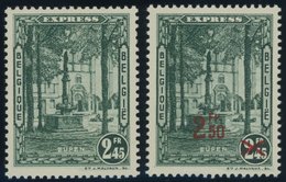 BELGIEN 304,325 **, 1931/2, 2.45 Fr. Und 2.50 Fr. Auf 2.45 Fr. Eilmarke, Postfrisch, 2 Prachtwerte, Mi. 120.- - Sonstige & Ohne Zuordnung