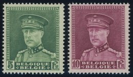 BELGIEN 312/3 **, 1931, 5 Und 10 Fr. König Albert I Mit Schirmmütze, Postfrisch, 2 Prachtwerte, Mi. 290.- - Altri & Non Classificati