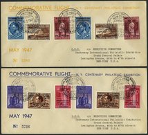 BELGIEN 781-89I,II BRIEF, 18.5.1947, COMMEMORATIVE FLIGHT, Brüssel-New York, 3 Verschiedene Flugpostbelege, Pracht, Müll - Other & Unclassified