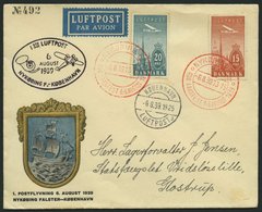 ERSTFLÜGE 6.8.1939, Nyköping-Kopenhagen, Prachtbrief - Sonstige & Ohne Zuordnung