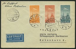 ERSTFLÜGE 16.11.1940, Rönne-Kopenhagen, Prachtbrief - Andere & Zonder Classificatie