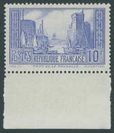 FRANKREICH 241I **, 1929, 10 Fr. Mattultramarin Hafen Von La Rochelle, Type I, Postfrisch, Pracht, Mi. 150.- - Other & Unclassified