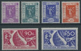 FRANKREICH 328-33 **, 1936, Weltausstellung, Prachtsatz, Mi. 70.- - Andere & Zonder Classificatie