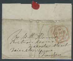 GROSSBRITANNIEN 1848, Eigenhändig Geschriebener Brief Von John Hampton (englischer Ballonfahrer) Mit Roten PAID-Stempeln - Other & Unclassified