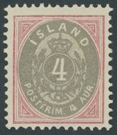 ISLAND 20 **, 1900, 4 A. Rosa/grau, Postfrisch, Kabinett - Sonstige & Ohne Zuordnung