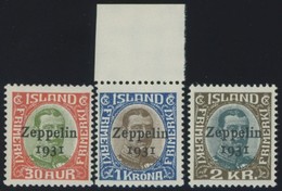 ISLAND 147-49 **, 1931, Graf Zeppelin, Postfrischer Prachtsatz, Mi. 200.- - Otros & Sin Clasificación