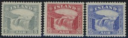 ISLAND 150-52 **, 1931, 5 - 35 A. Gullfoss-Wasserfall, Postfrisch, 3 Prachtwerte, Mi. 95.- - Sonstige & Ohne Zuordnung