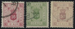 DIENST D 6-8A O, 1876, 16 - 50 A. Ziffer Mit Krone, 3 Werte Feinst/Pracht, Mi. 170.- - Dienstzegels