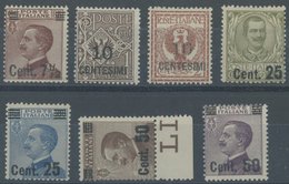 ITALIEN 166-72 **, 1923, 71/2 C. Auf 85 C. - 50 C. Auf 55 C. König Viktor Emanuel III Postfrischer Prachtsatz, Mi. 90.- - Nuovi