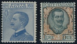 ITALIEN 186/7 **, 1923, König Viktor Emanuel III, Postfrisch, Pracht, Mi. 75.- - Neufs