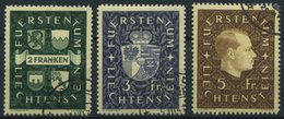 LIECHTENSTEIN 183-85 O, 1939, 2 - 5 Fr., Prachtsatz, Mi. 120.- - Sonstige & Ohne Zuordnung