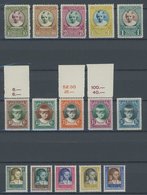LUXEMBURG 208-17,227-31 **, 1928-30, Kinderhilfe, 3 Postfrische Prachtsätze, Mi. 85.- - Dienstmarken