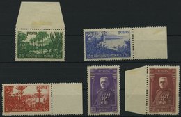 MONACO 138-42 *, 1937, Gartenanlagen Und Fürst Louis II, Falzrest, Prachtsatz - Andere & Zonder Classificatie