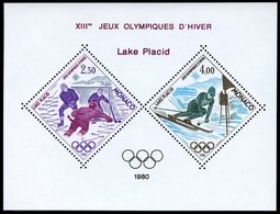 MONACO 1419/20 **, 1980, Olympische Winterspiele, Sonderdruck Als Block, Pracht, Mi. 220.- - Andere & Zonder Classificatie