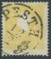 ÖSTERREICH BIS 1867 10IIa O, 1859, 2 Kr, Gelb, Type II, K1 PESTH, Pracht - Oblitérés