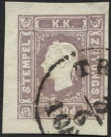 ÖSTERREICH 17 O, 1858, 1.05 Kr. Lila, Pracht, Gepr. Ressel, Mi. 400.- - Used Stamps