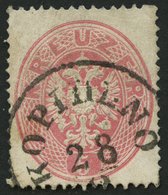 ÖSTERREICH 26 O, 1863, 5 Kr. Rosa, K1 KOPIDLNO, Pracht - Used Stamps