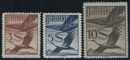 ÖSTERREICH 1918-1938 485-87 *, 1926, 3 - 10 S. Flugpost, Falzrest, 3 Werte üblich Gezähnt, Pracht - Sonstige & Ohne Zuordnung