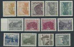 ÖSTERREICH 1918-1938 498-507,09-11 **, 1929, Landschaften, Ohne 50 G., 13 Postfrische Prachtwerte, Mi. 820.- - Sonstige & Ohne Zuordnung