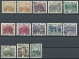 ÖSTERREICH 1918-1938 498-11 *, 1929/30, Landschaften, Ohne 20 G., Falzreste, 13 Werte Fast Nur Prachterhaltung - Sonstige & Ohne Zuordnung