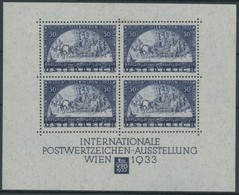 ÖSTERREICH 1918-1938 Bl. 1 **, 1933, Block WIPA, Postfrisch Mit Den üblichen Kleinen Klebespuren Im Rand, Pracht, Mi. 36 - Autres & Non Classés