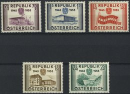 ÖSTERREICH 1012-16 **, 1955, Unabhängigkeit, Prachtsatz, Mi. 60.- - Gebruikt