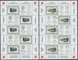 ÖSTERREICH AB 1950 2380,2414KB O, 2002/3, Bahnpostwagen, Je In Kleinbogen Mit Ersttagsstempel, Pracht - Gebraucht