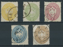 LOMBARDEI UND VENETIEN 14-18 O, 1863, Doppeladler, Gezähnt K 14, Prachtsatz, Mi. 400.- - Lombardo-Venetien