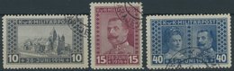 BOSNIEN UND HERZEGOWINA 121-13B O, 1917, Todestag Des Thronfolgerpaares, Gezähnt L 111/2, Prachtsatz, Mi. 45.- - Bosnia And Herzegovina
