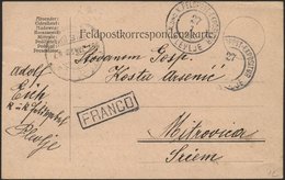 FELDPOST 1907, K2 K. Und K. FELDPOST-EXPOSITUR/PLEVIJE Auf österreich-ungarischer Feldpost-Vordruckkarte Aus Dem Sandsch - Other & Unclassified