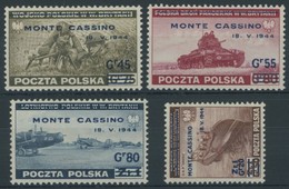 POLEN 376-79 **, 1944, Monte Cassino, Postfrischer Prachtsatz, Mi. 80.- - Altri & Non Classificati