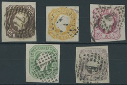 PORTUGAL 12-16 O, 1862, König Luis I, Prachtsatz, Mi. 340.- - Used Stamps
