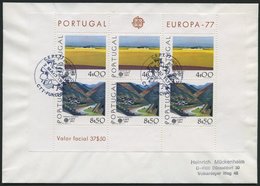 PORTUGAL Bl. 20 BRIEF, 1977, Block Landschaften Auf FDC, Pracht, Mi. 90.- - Used Stamps