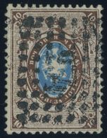 RUSSLAND 2x O, 1858, 10 K. Siena/hellblau, Wz. 1, Nummernstempel 24, Pracht, Mi. 250.- - Other & Unclassified